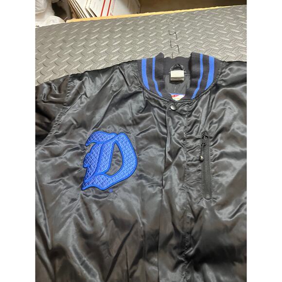 Duke University basketball Destroyer Jacket Satin Black Blue Devils Varsity XXL - Picture 2 of 10